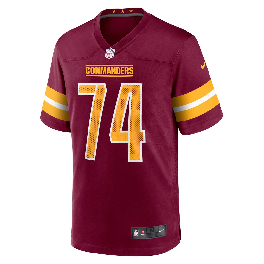 Washington Commanders Brandon Coleman Burgundy Game Jersey product image 2, provided for visual reference and product detail