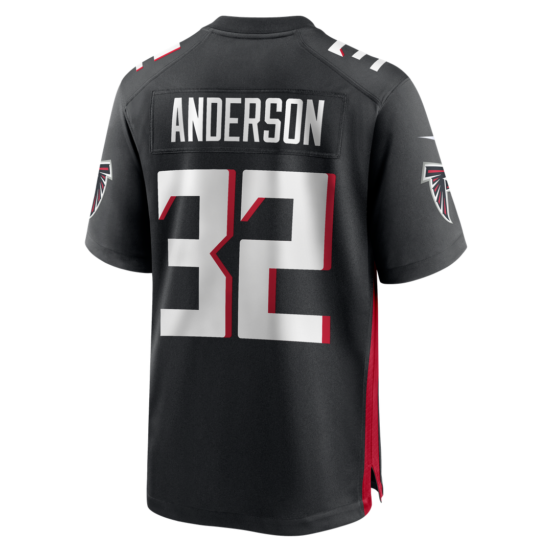 Atlanta Falcons Jamal Anderson Black Game Retired Player Jersey product image 3, provided for visual reference and product