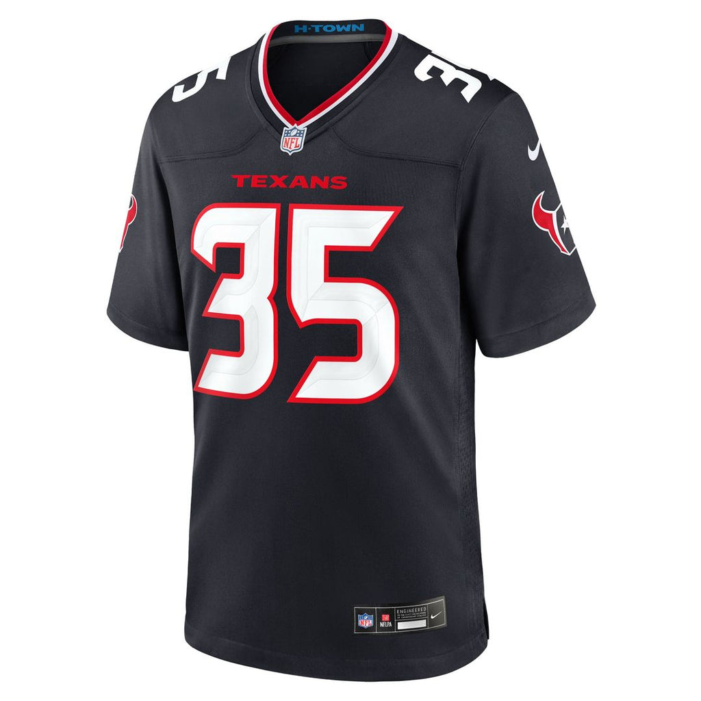 Houston Texans Jake Hansen Navy Team Game Jersey product image 2, provided for visual reference and product detail review