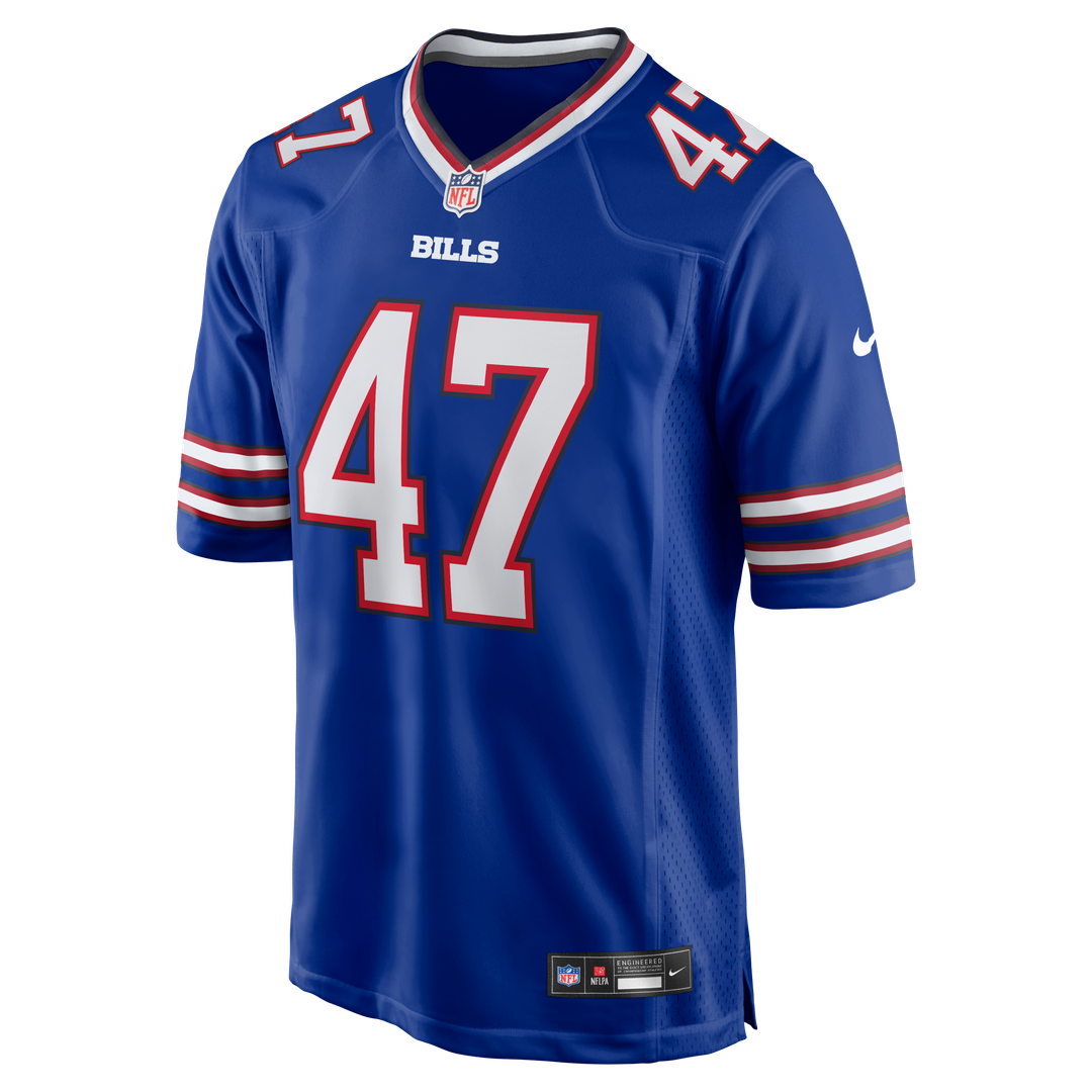 Buffalo Bills Christian Benford Royal Game Jersey product image 2, provided for visual reference and product detail review