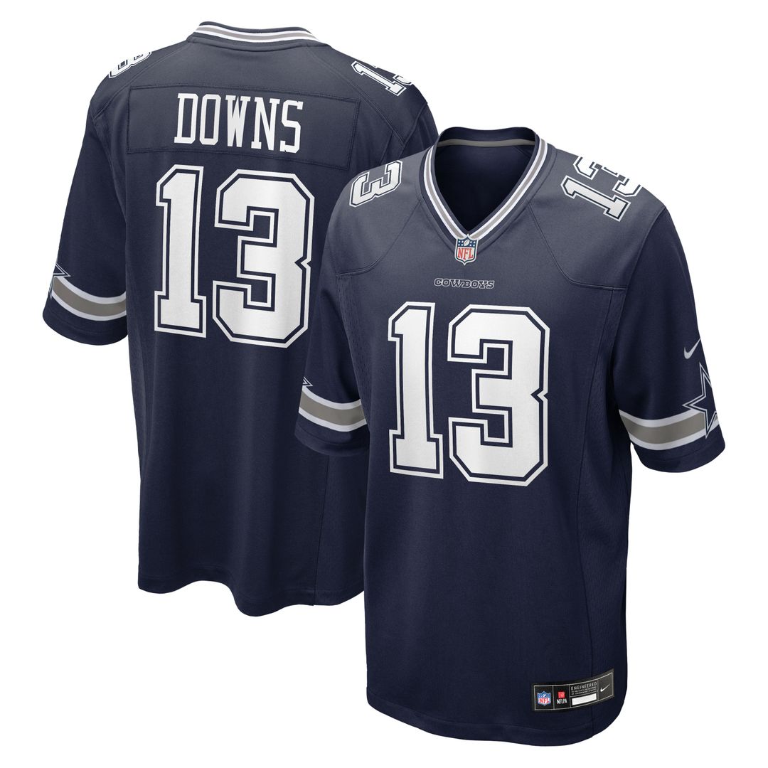 Dallas Cowboys Caleb Downs Navy Team Game Jersey product image 1, provided for visual reference and product detail review