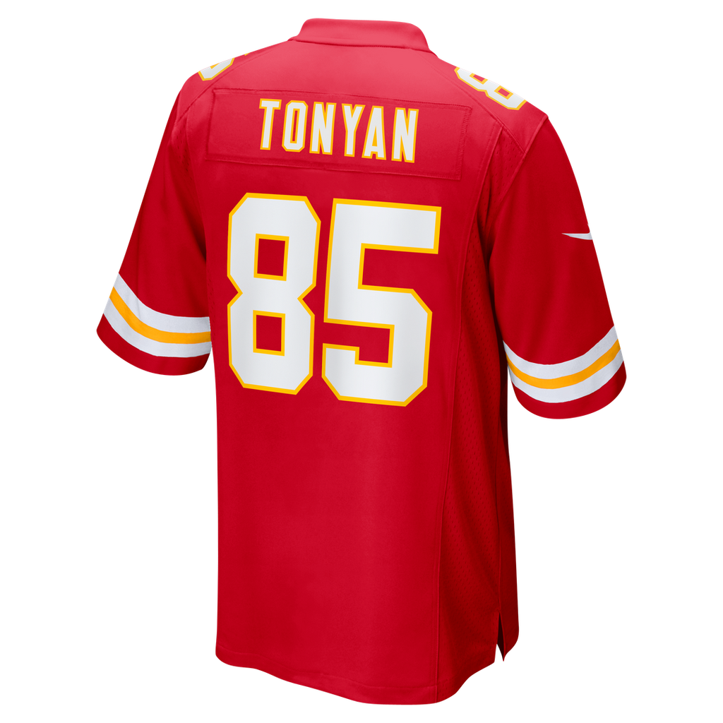 Kansas City Chiefs Robert Tonyan Red Team Game Jersey product image 3, provided for visual reference and product detail