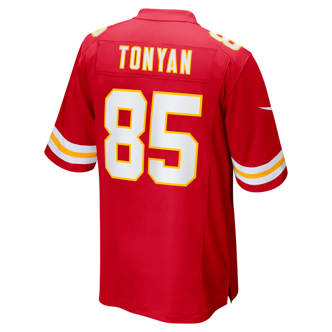 Kansas City Chiefs Robert Tonyan Red Team Game Jersey product image 3, provided for visual reference and product detail