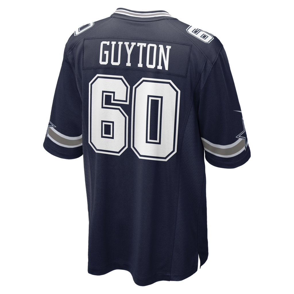 Dallas Cowboys Tyler Guyton Navy Player Game Jersey product image 3, provided for visual reference and product detail review
