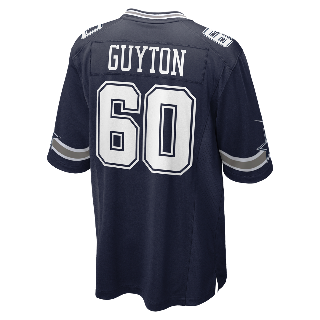 Dallas Cowboys Tyler Guyton Navy Player Game Jersey product image 3, provided for visual reference and product detail review