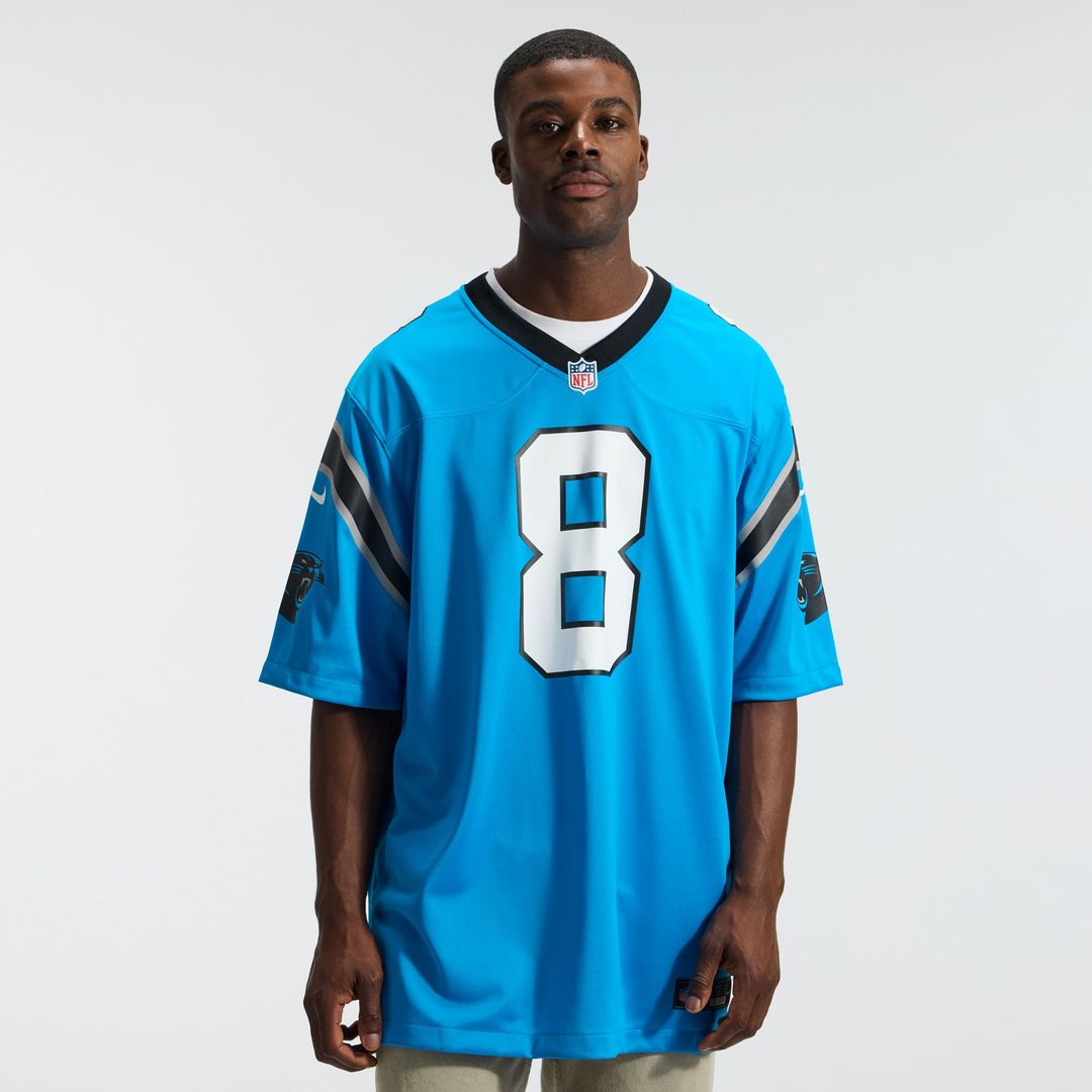 Carolina Panthers Jaycee Horn Blue Alternate Game Jersey product image 2, provided for visual reference and product detail