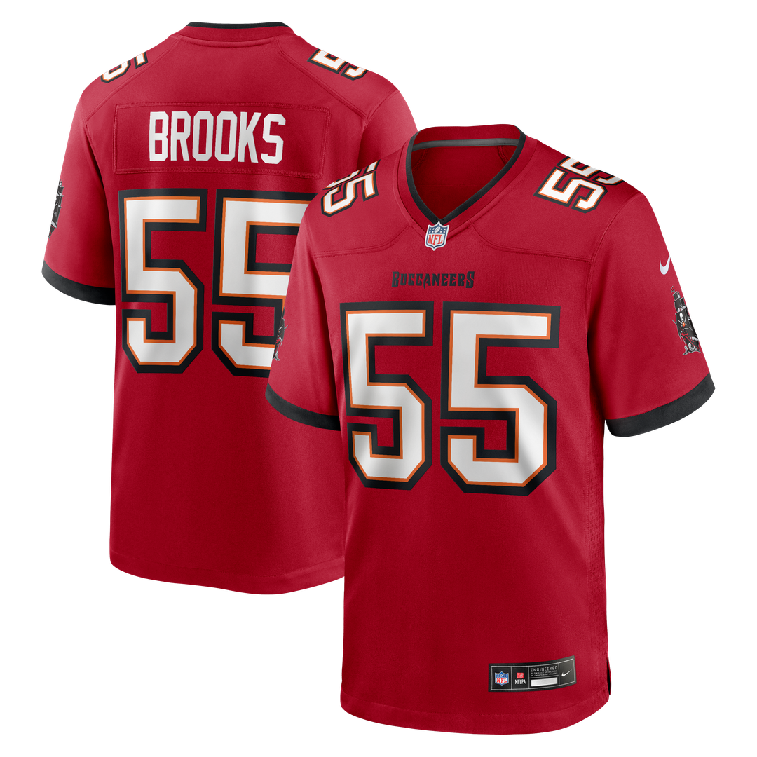 Tampa Bay Buccaneers Derrick Brooks Red Game Retired Player Jersey product image 1, provided for visual reference and