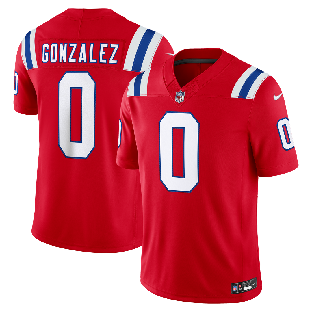 New England Patriots Christian Gonzalez White Vapor F.U.S.E. Stitched Limited Jersey product image 10, provided for visual