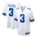 Dallas Cowboys George Pickens White Game Jersey product image 1, provided for visual reference and product detail review