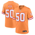 Tampa Bay Buccaneers Vita Vea Orange Throwback Game Jersey product image 1, provided for visual reference and product detail