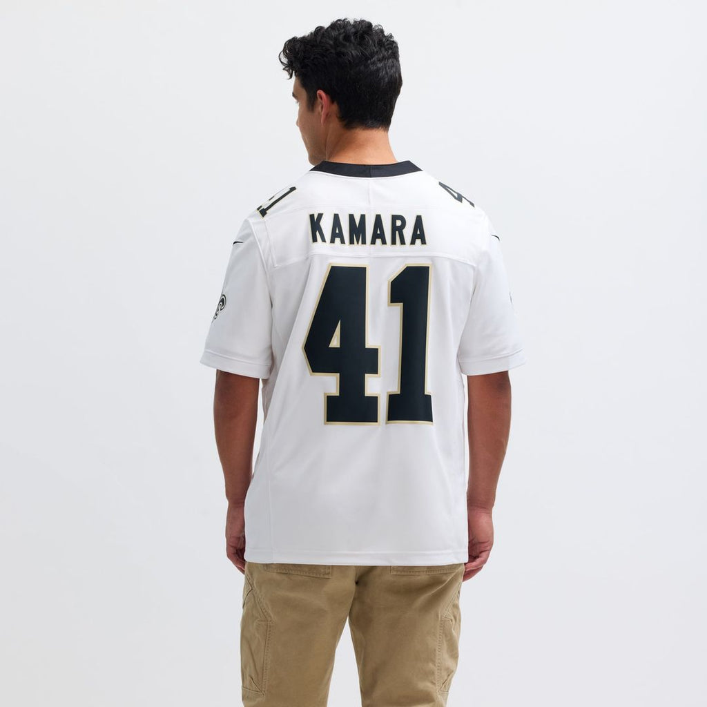New Orleans Saints Alvin Kamara White Vapor F.U.S.E. Limited Jersey product image 5, provided for visual reference and