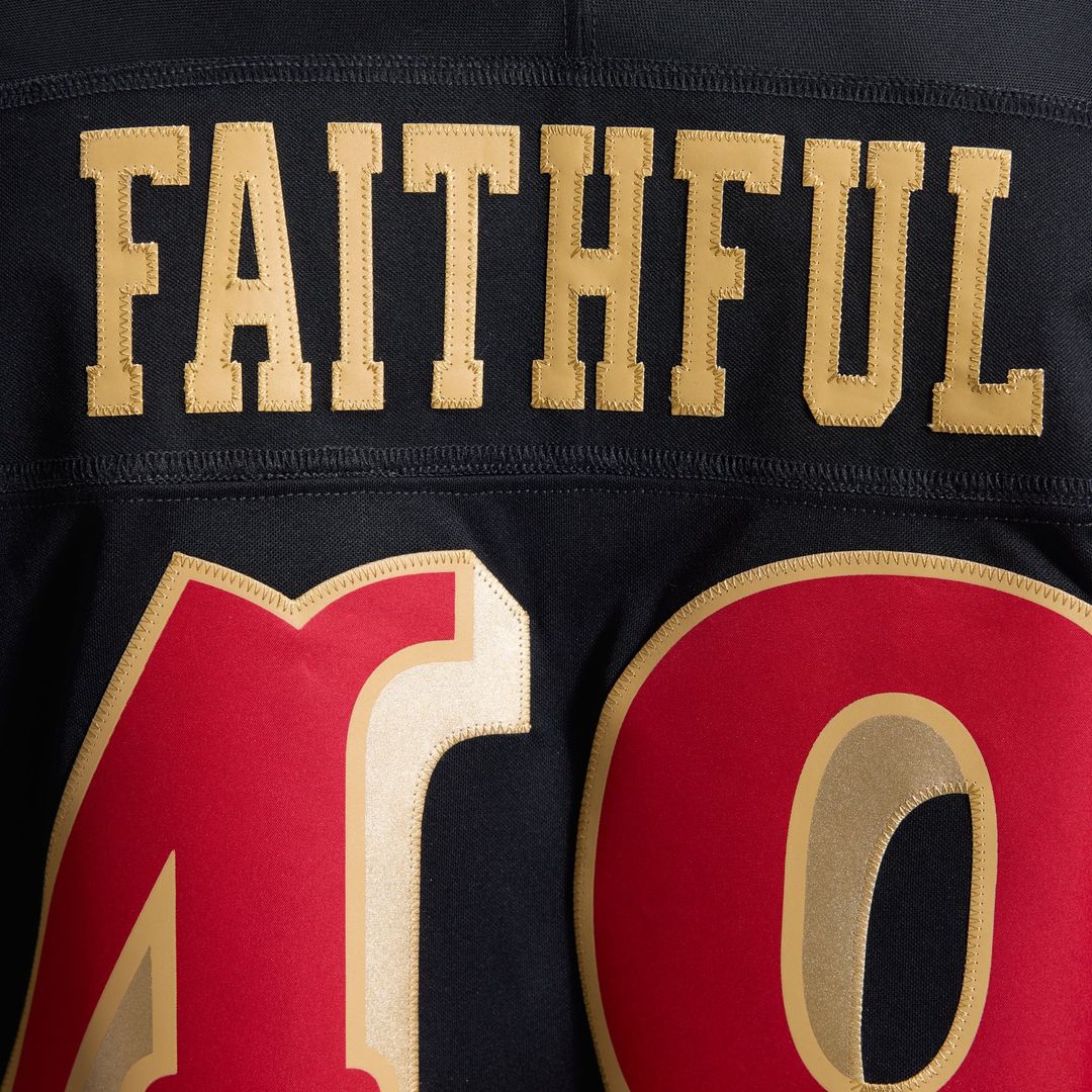 San Francisco 49ers The Faithful Black Rivalries Collection Stitched Limited Jersey product image 14, provided for visual