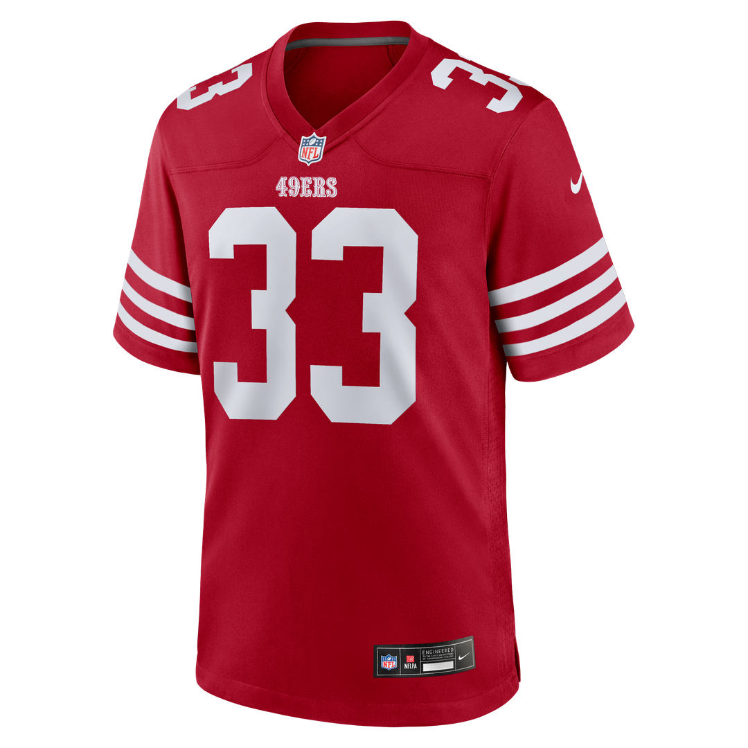San Francisco 49ers Siran Neal Scarlet Team Game Jersey product image 2, provided for visual reference and product detail