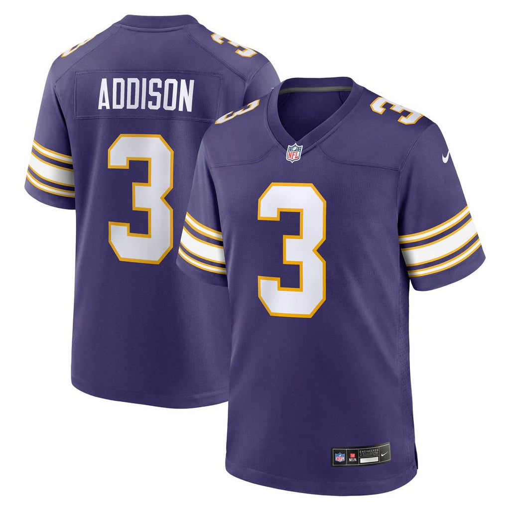 Minnesota Vikings Addison White Away Game Jersey product image 7, provided for visual reference and product detail review