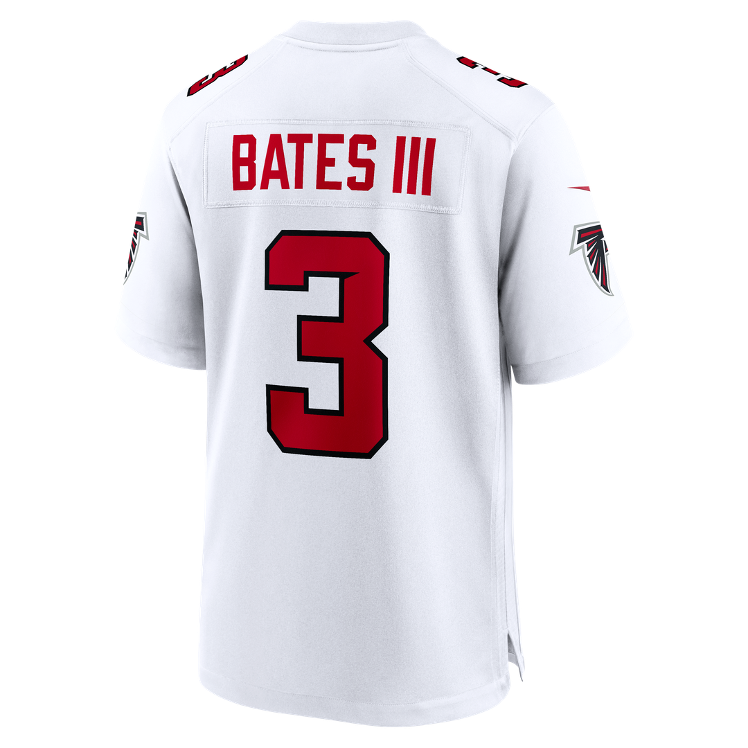 Atlanta Falcons Jessie Bates III White Game Jersey product image 3, provided for visual reference and product detail review