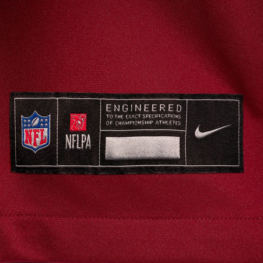 Washington Commanders Mike Sainristil Burgundy Game Jersey product image 6, provided for visual reference and product detail