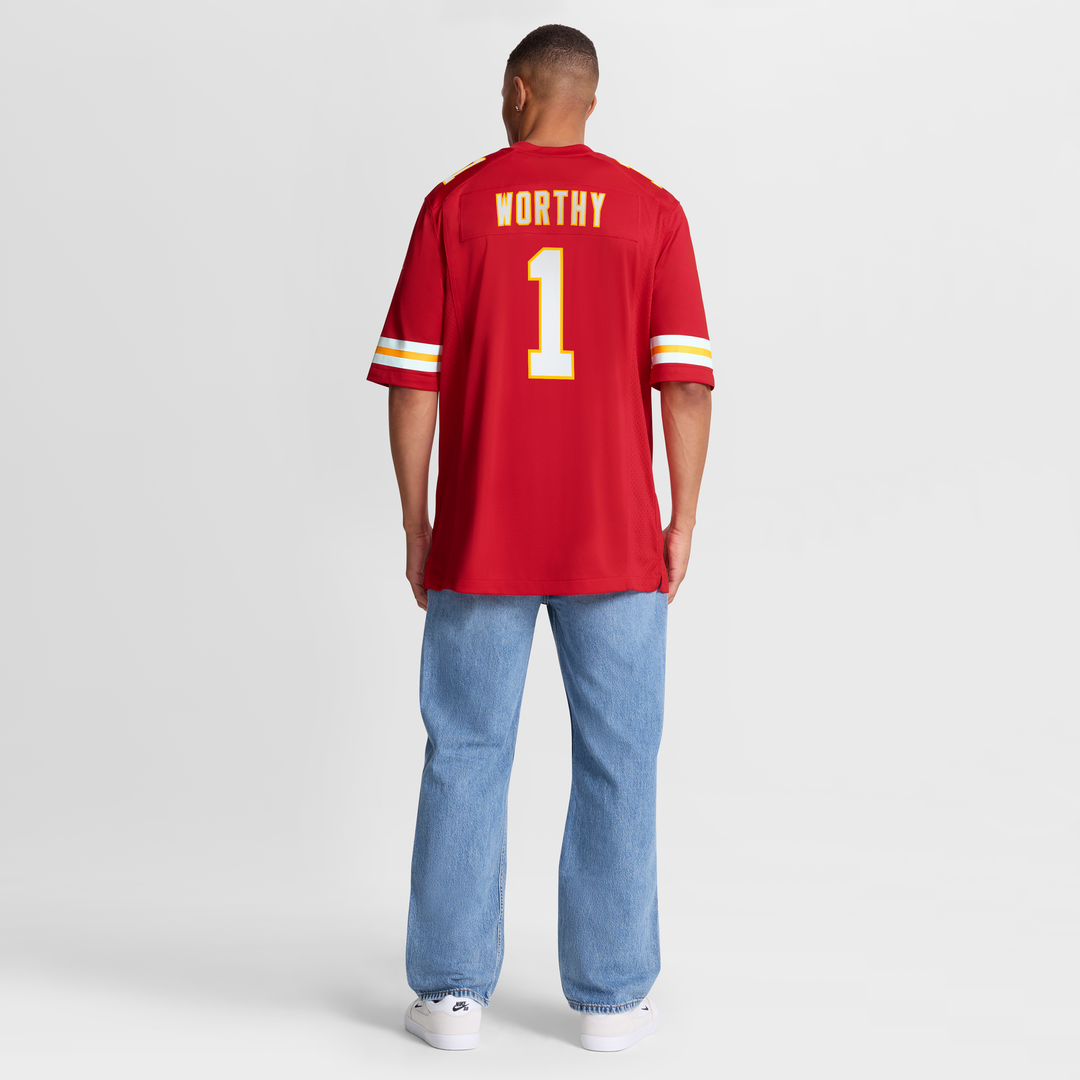Kansas City Chiefs Xavier Worthy Red Player Game Jersey product image 8, provided for visual reference and product detail