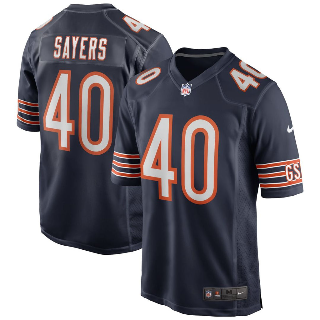 Chicago Bears Gale Sayers Navy Game Retired Player Jersey product image 1, provided for visual reference and product detail