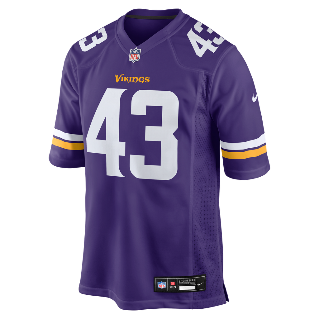 Minnesota Vikings Andrew Van Ginkel White Alternate Game Jersey product image 8, provided for visual reference and product