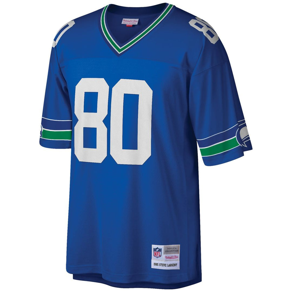Seattle Seahawks Steve Largent Royal Big & Tall 1985 Retired Player Replica Jersey product image 2, provided for visual