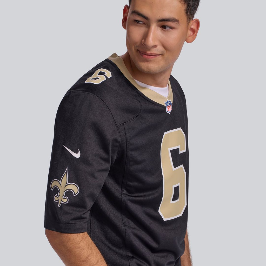 New Orleans Saints Tyler Shough Gold Alternate Game Player Jersey product image 15, provided for visual reference and