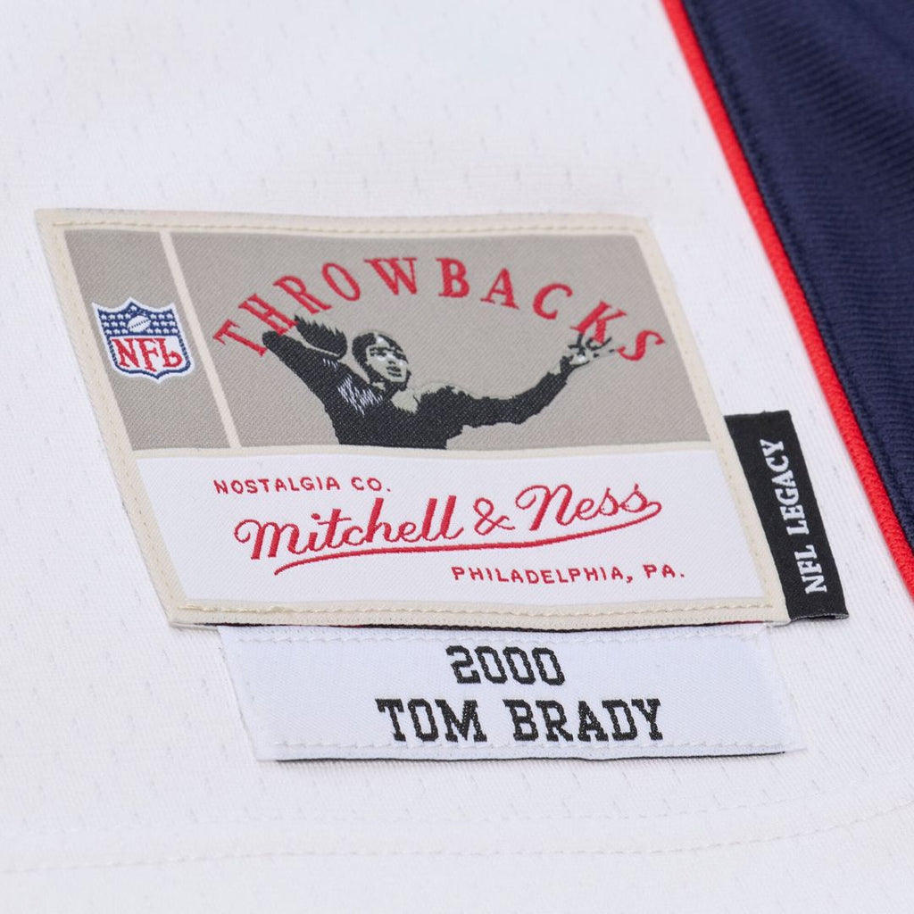 New England Patriots Tom Brady White 2000 Legacy Replica Jersey product image 6, provided for visual reference and product