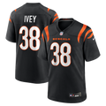 Cincinnati Bengals DJ Ivey Black Team Game Jersey product image 1, provided for visual reference and product detail review