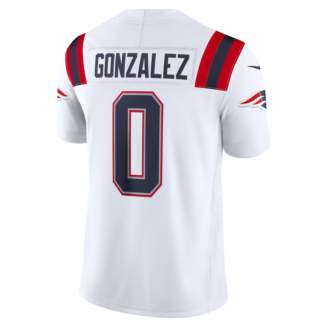 New England Patriots Christian Gonzalez Navy Team Vapor F.U.S.E. Stitched Limited Jersey product image 12, provided for