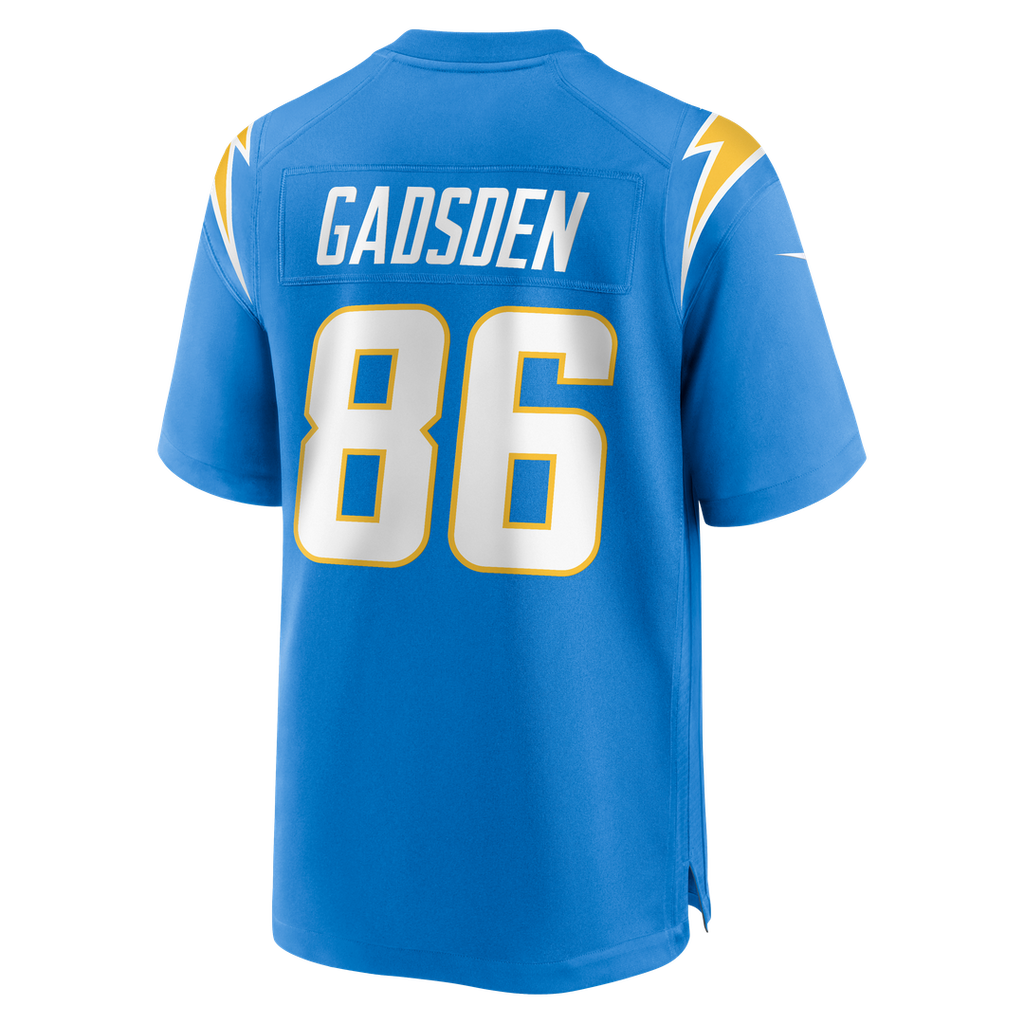 Los Angeles Chargers Oronde Gadsden Powder Blue Team Game Jersey product image 3, provided for visual reference and product