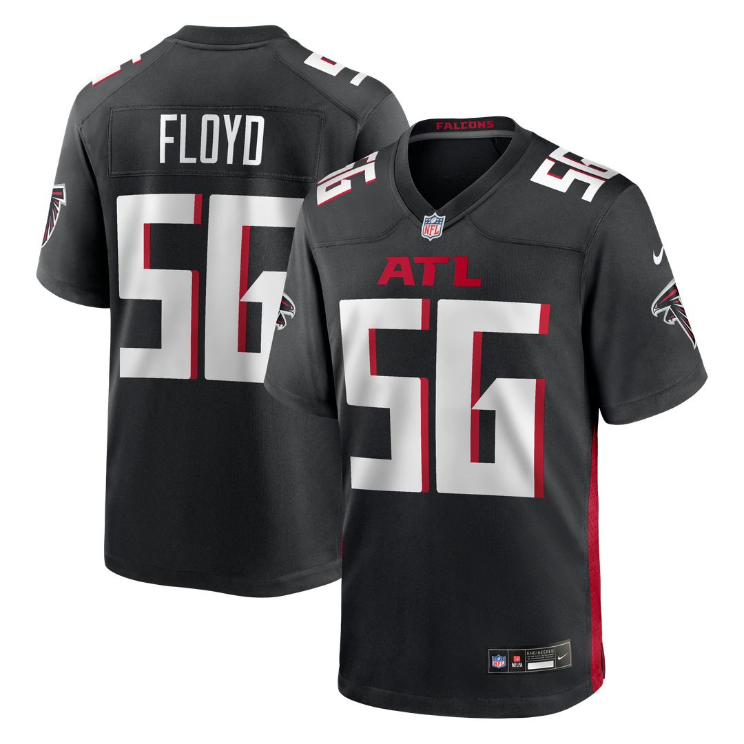 Atlanta Falcons Leonard Floyd Black Team Game Jersey product image 1, provided for visual reference and product detail review