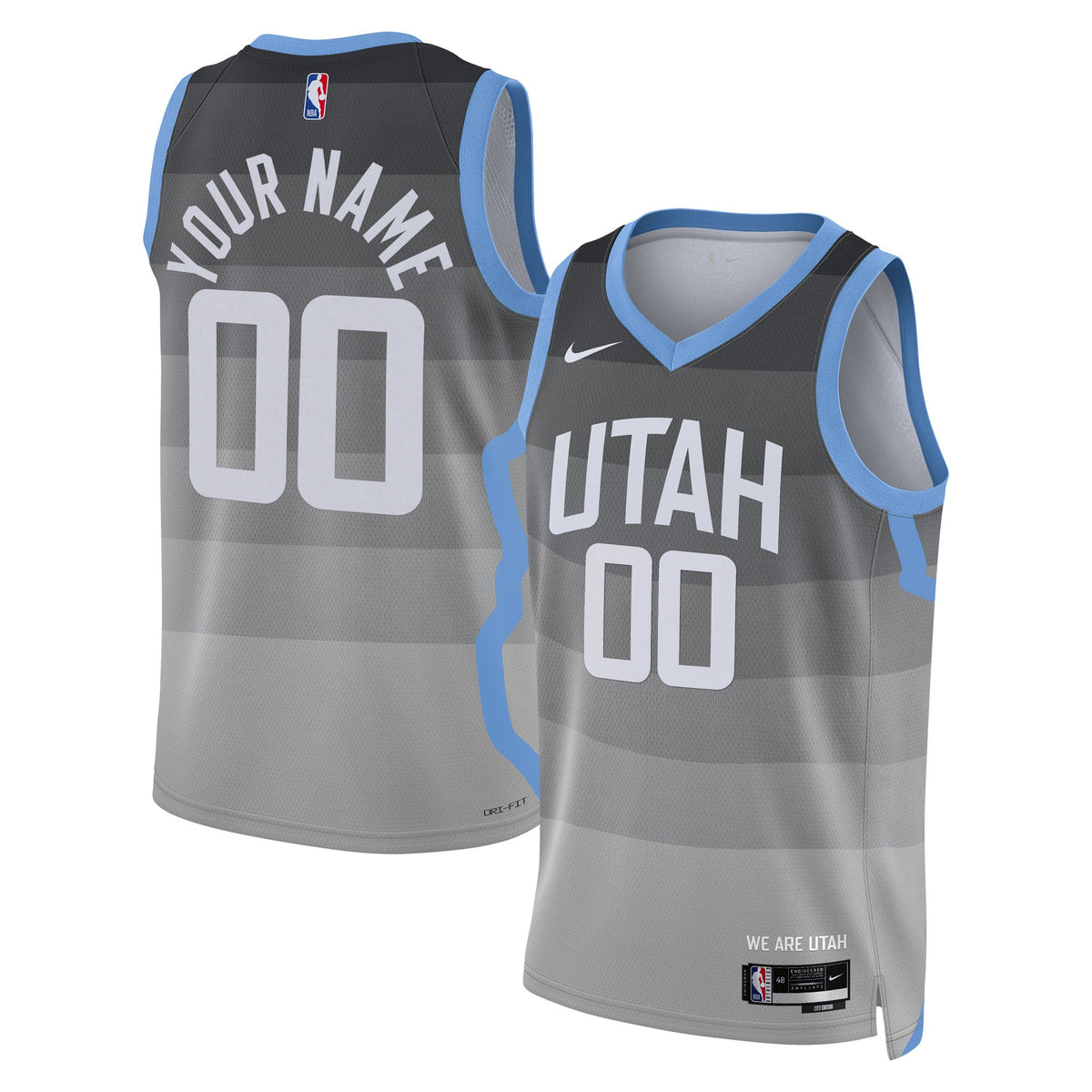 Utah Jazz 2025/26 City Edition Swingman Basketball Jersey - Custom - Unisex product image 1, provided for visual reference