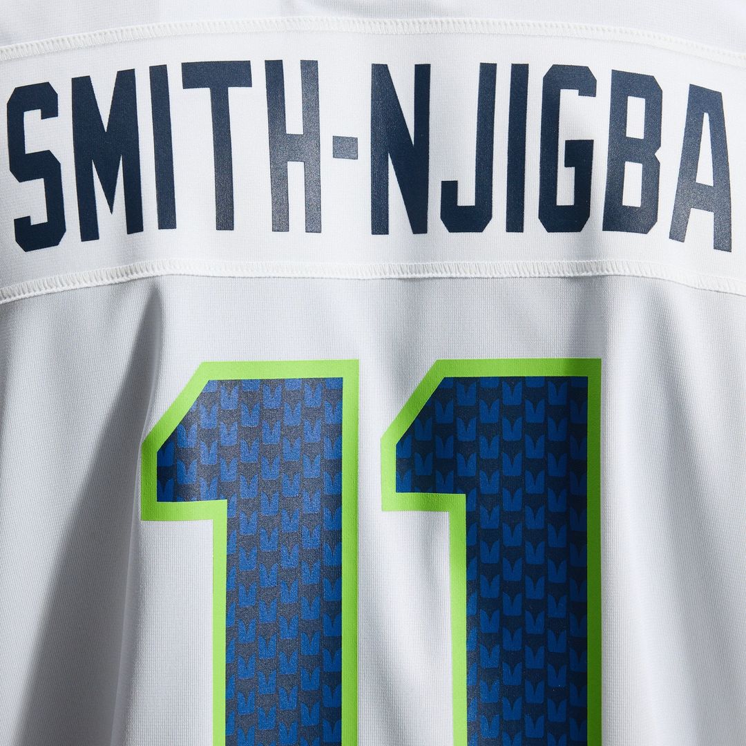 Seattle Seahawks Jaxon Smith-Njigba White Game Jersey product image 11, provided for visual reference and product detail