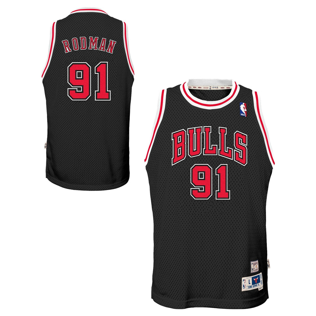 Dennis Rodman Chicago Bulls 1997-98 Hardwood Classics Alternate Swingman Jersey - Black - Youth product image 1, provided