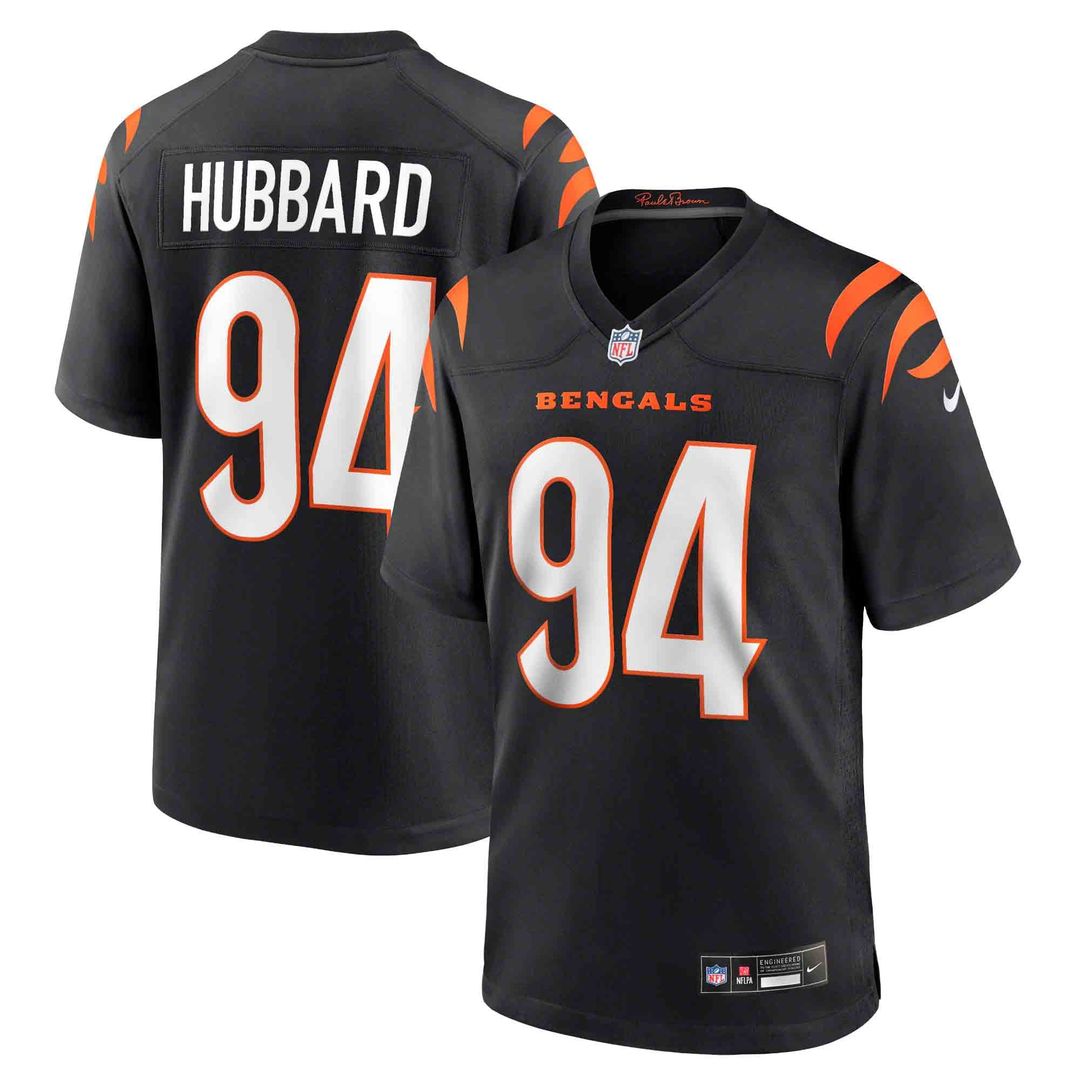 Cincinnati Bengals Sam Hubbard Black Player Game Jersey product image 1, provided for visual reference and product detail