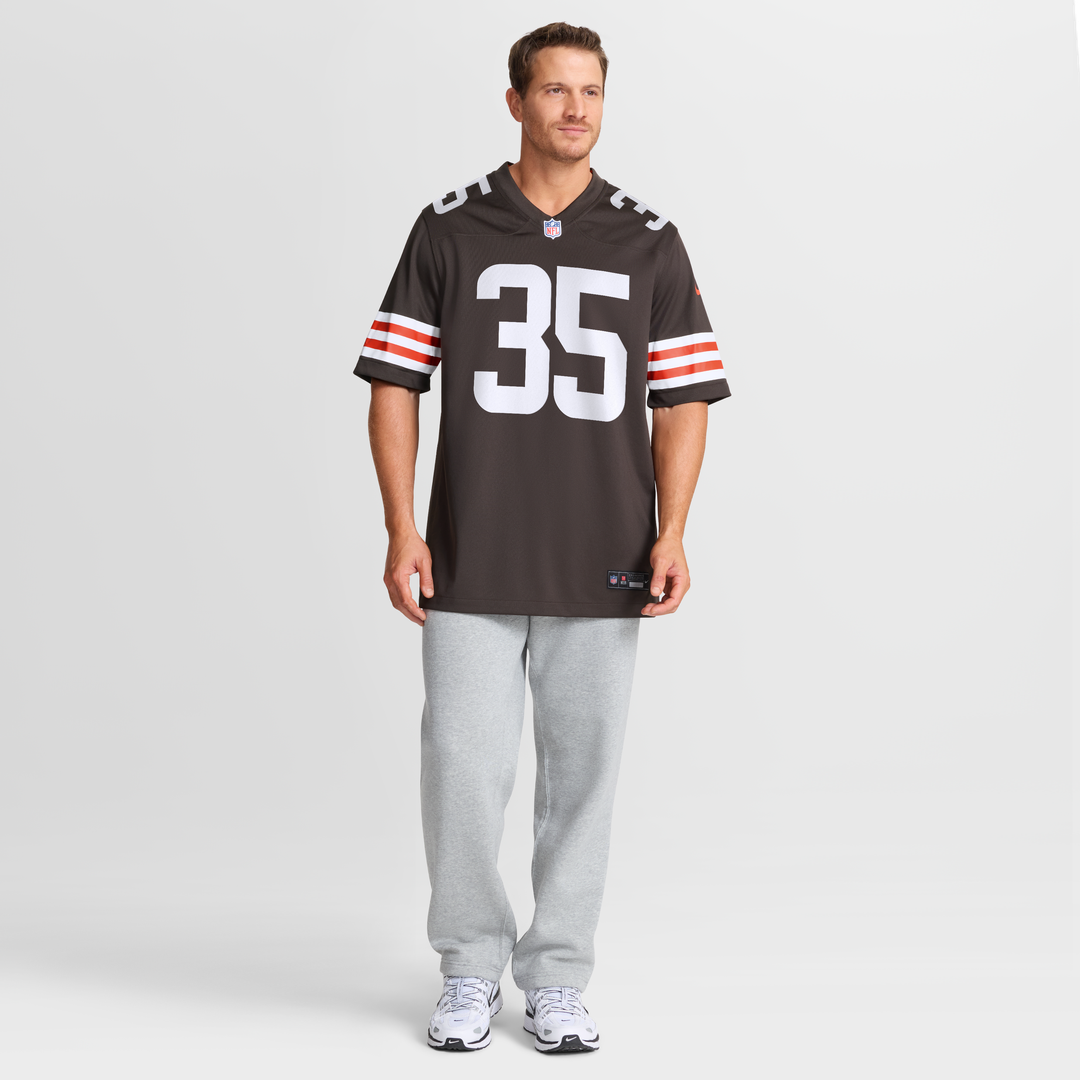 Cleveland Browns Toriano Pride Jr. Brown Team Game Jersey product image 2, provided for visual reference and product detail