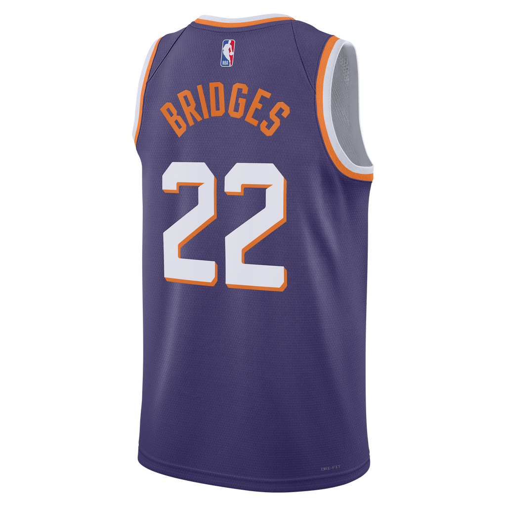 Miles Bridges Phoenix Suns Icon Edition Swingman Jersey - Purple - Unisex product image 4, provided for visual reference and