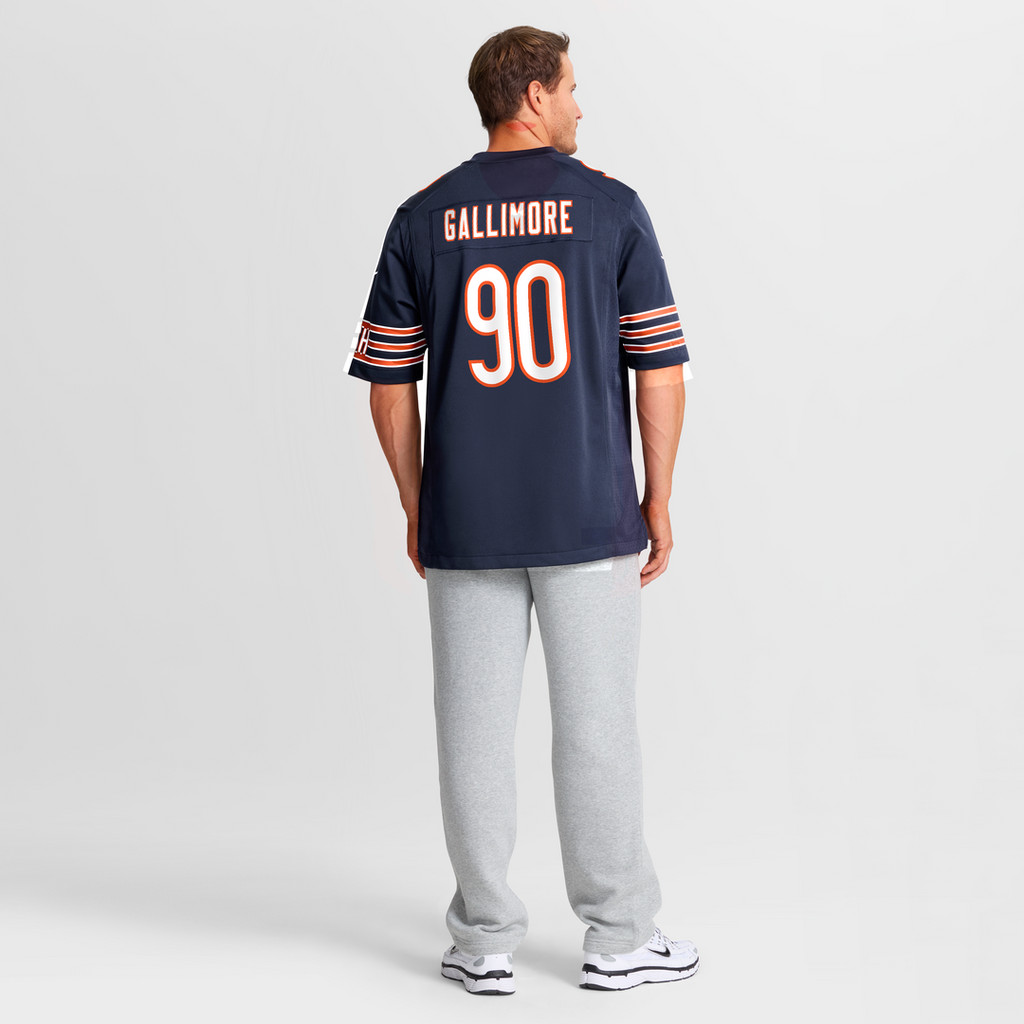 Chicago Bears Neville Gallimore Navy Team Game Jersey product image 5, provided for visual reference and product detail
