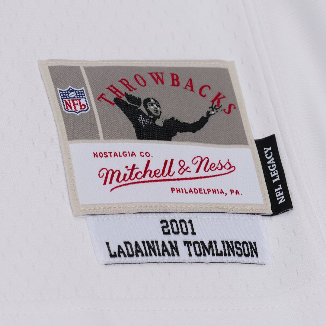 San Diego Chargers LaDainian Tomlinson White 2001 Legacy Replica Player Jersey product image 4, provided for visual
