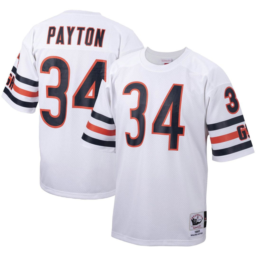 Chicago Bears 1985 Walter Payton White Authentic Throwback Retired Player Jersey product image 1, provided for visual