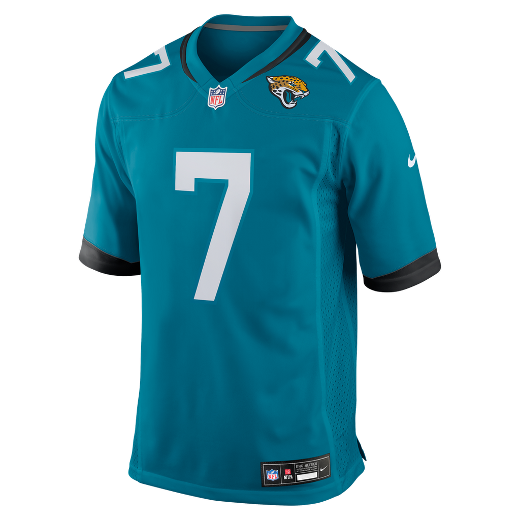 Jacksonville Jaguars Brian Thomas Jr Teal Player Game Jersey product image 2, provided for visual reference and product