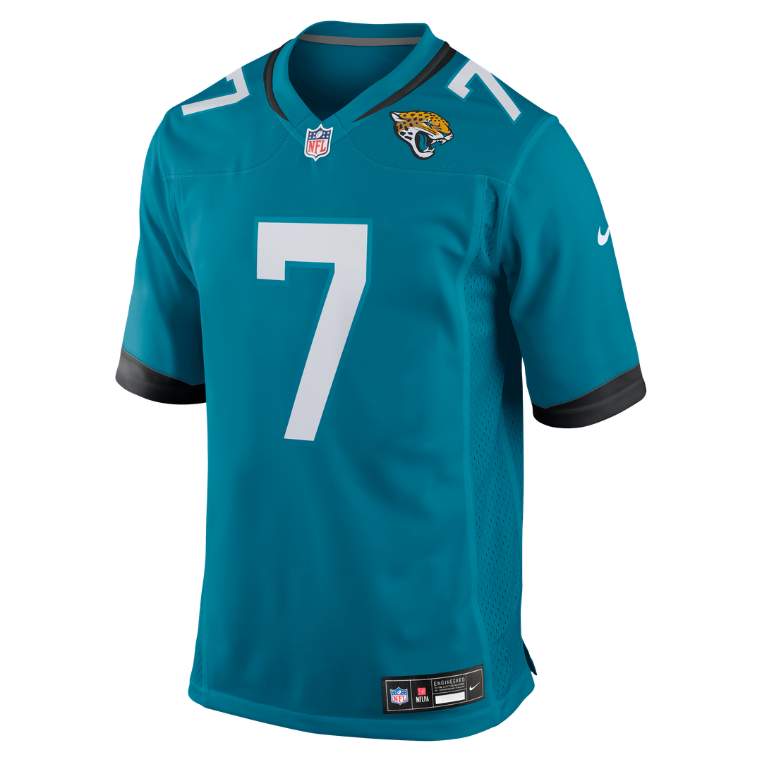 Jacksonville Jaguars Brian Thomas Jr Teal Player Game Jersey product image 2, provided for visual reference and product