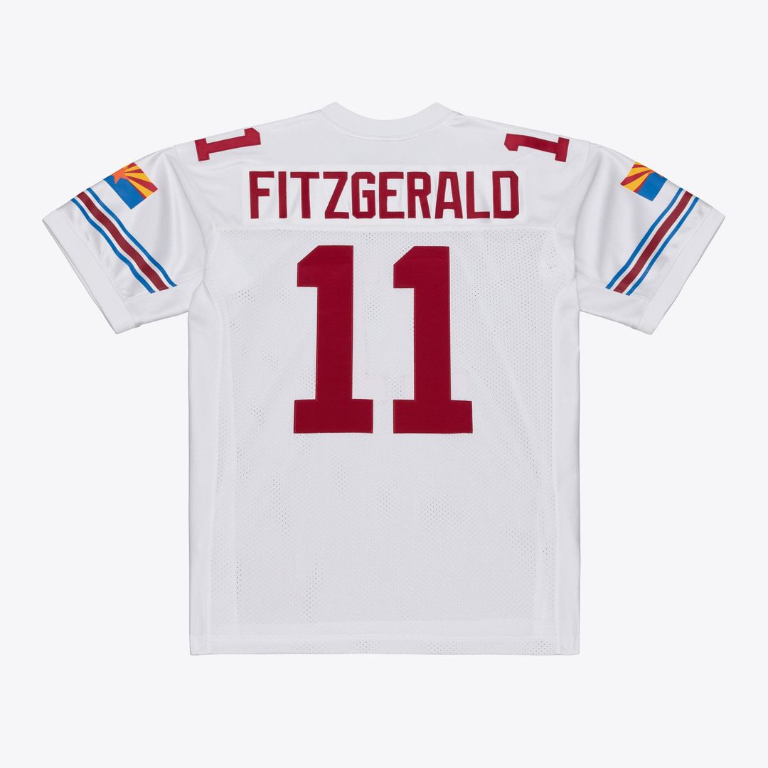 Arizona Cardinals Larry Fitzgerald White 2004 Authentic Throwback Jersey product image 3, provided for visual reference and