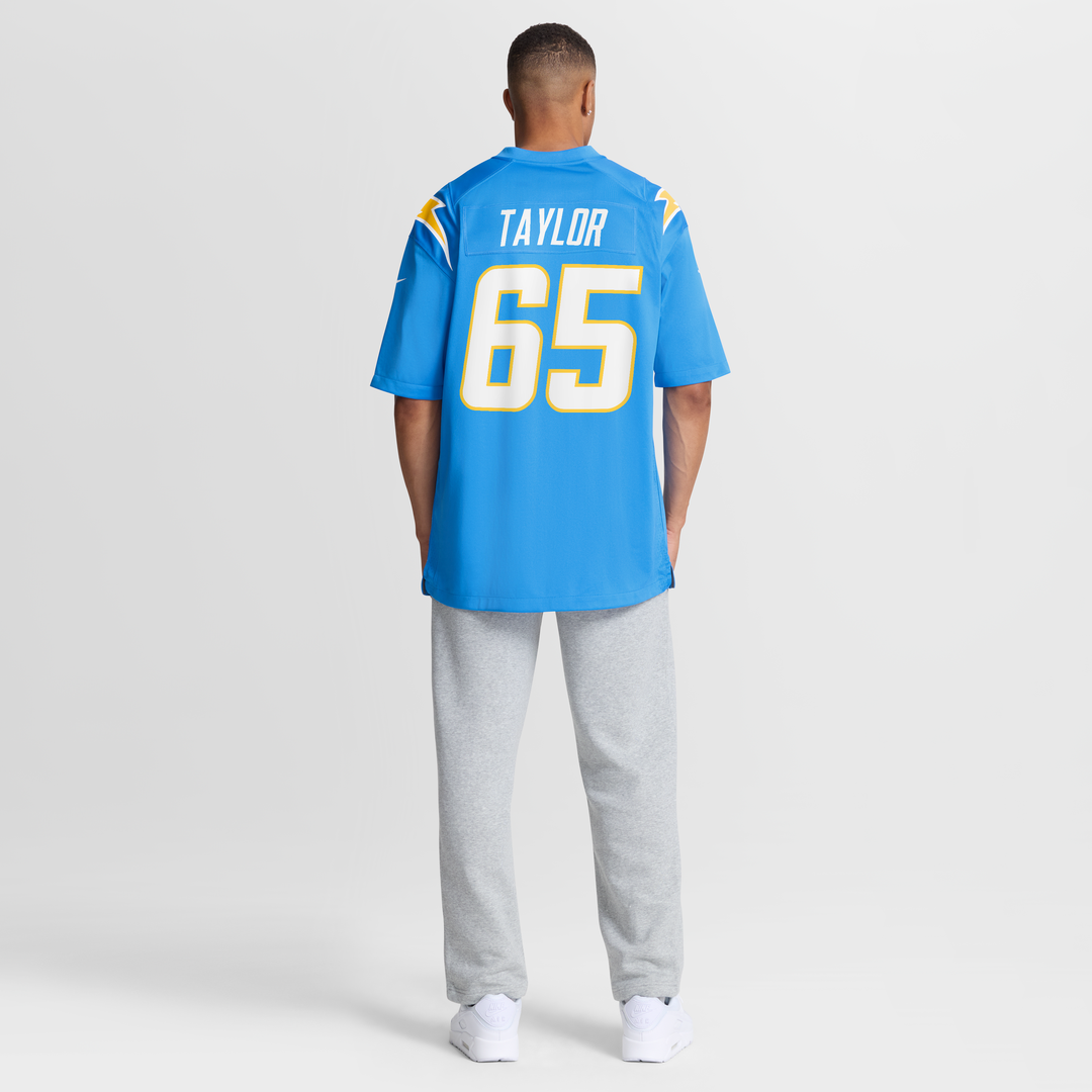 Los Angeles Chargers Logan Taylor Powder Blue Team Game Jersey product image 3, provided for visual reference and product