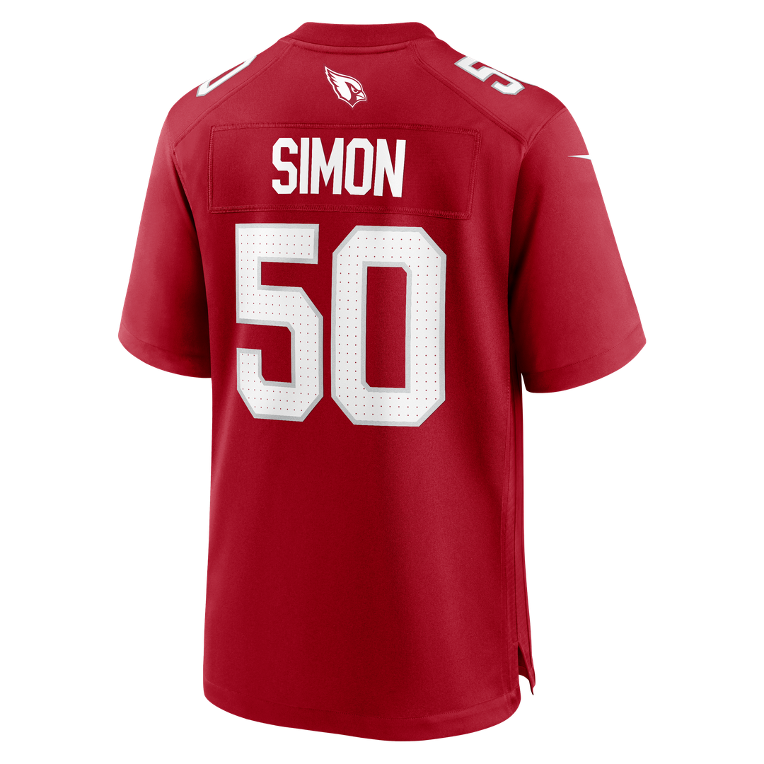 Arizona Cardinals Cody Simon Cardinal Team Game Jersey product image 3, provided for visual reference and product detail