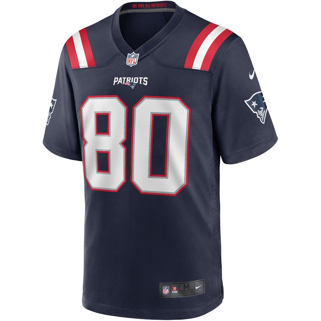 New England Patriots Troy Brown Navy Game Retired Player Jersey product image 2, provided for visual reference and product