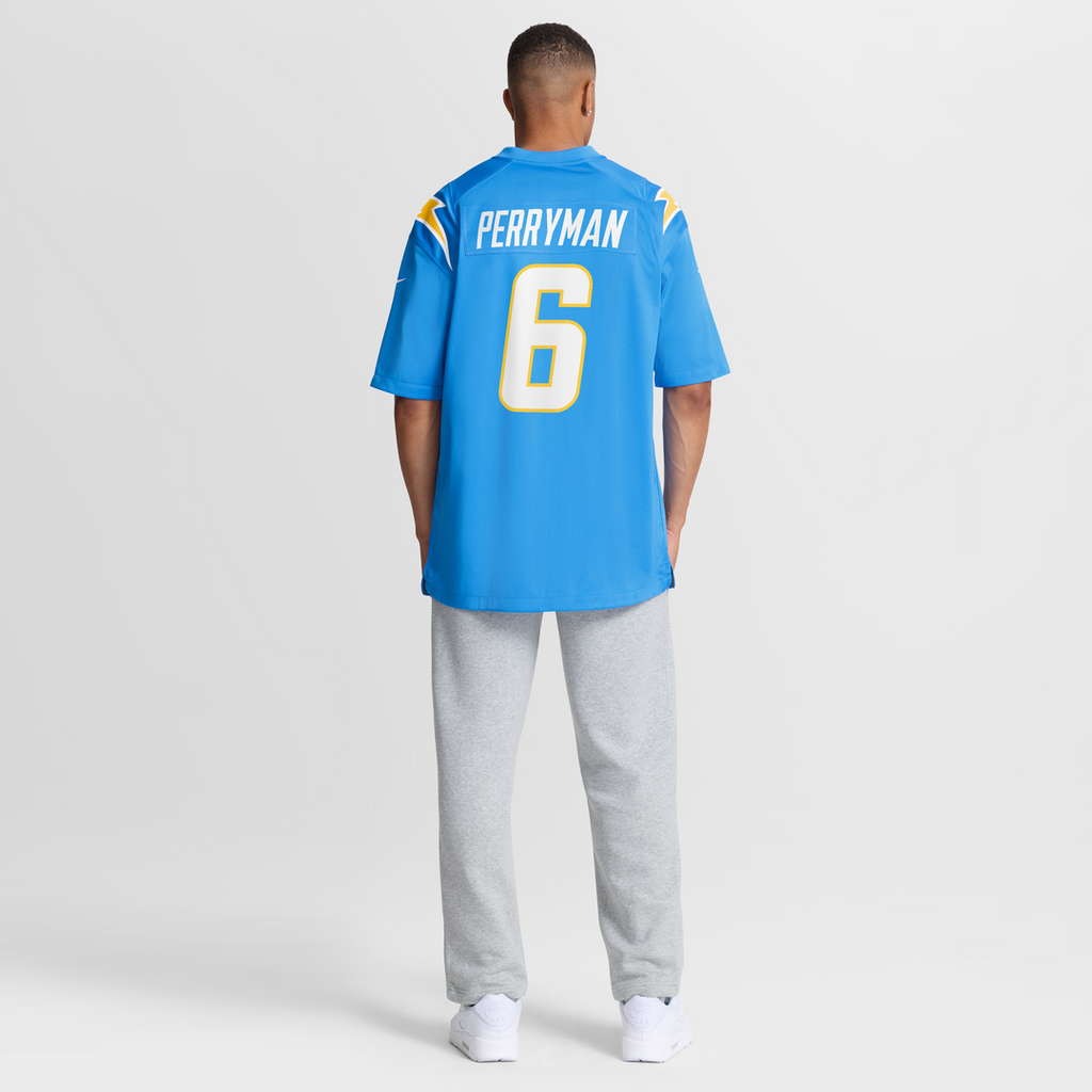 Los Angeles Chargers Denzel Perryman Powder Blue Team Game Jersey product image 8, provided for visual reference and product