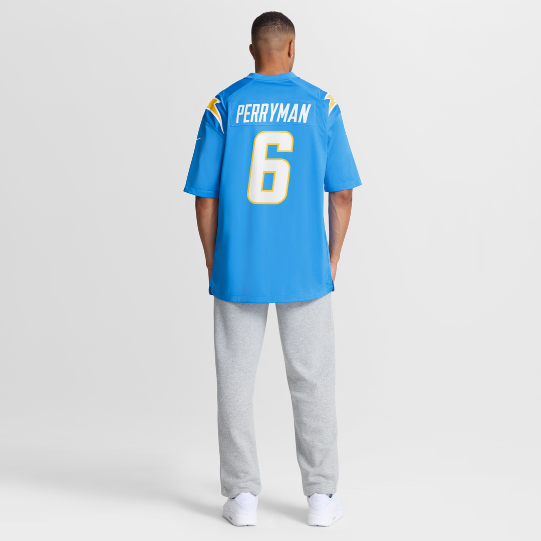 Los Angeles Chargers Denzel Perryman Powder Blue Team Game Jersey product image 8, provided for visual reference and product
