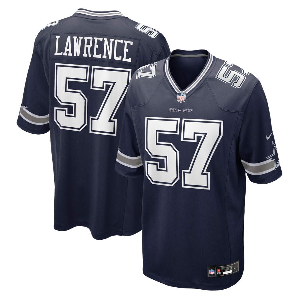 Dallas Cowboys Malachi Lawrence White Game Jersey product image 7, provided for visual reference and product detail review