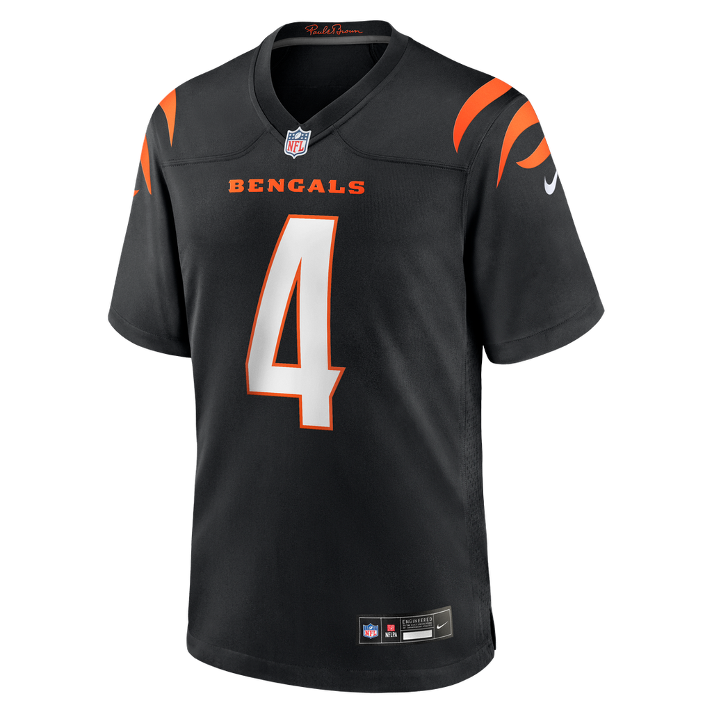 Cincinnati Bengals Sean Clifford Black Team Game Jersey product image 2, provided for visual reference and product detail