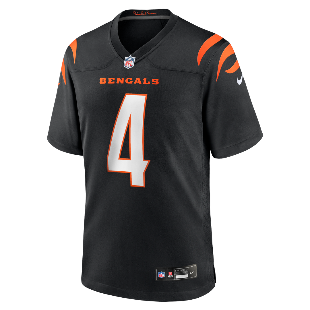 Cincinnati Bengals Sean Clifford Black Team Game Jersey product image 2, provided for visual reference and product detail